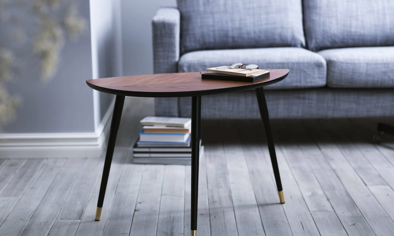 サイドテーブル　ブルー　LÖVBACKEN ローヴバッケン IKEA サイドテーブル ローヴバッケン 77x39 リーフ型 NEW】<br>IKEA